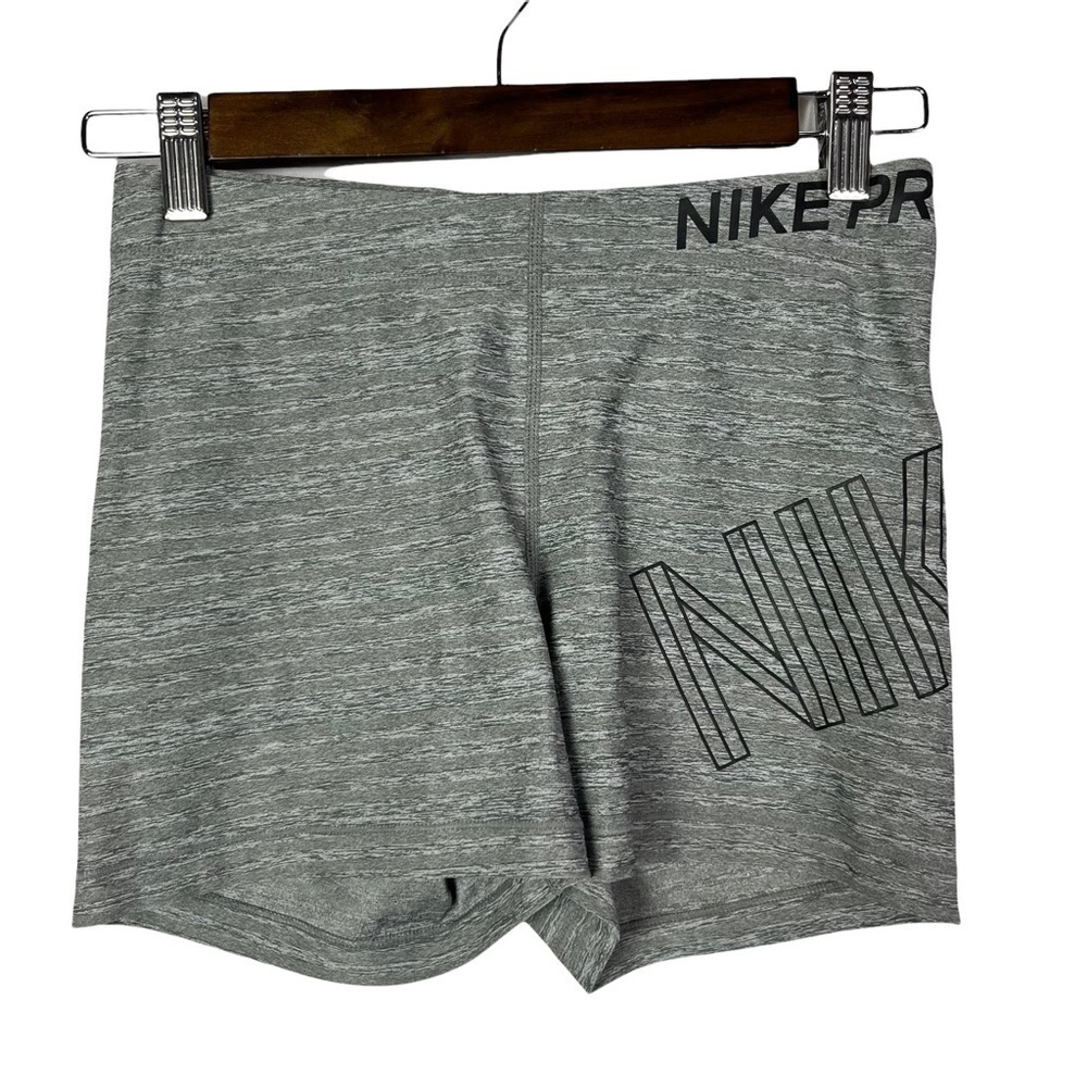 Nike Pro Dri-Fit Gray Logo Compression 3" Training Shorts M